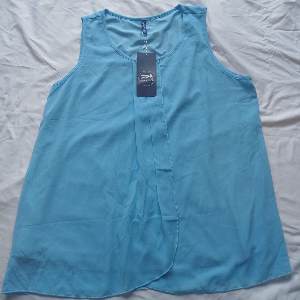 Iwollence Chic Blue Tank Top by [Brand] Size L